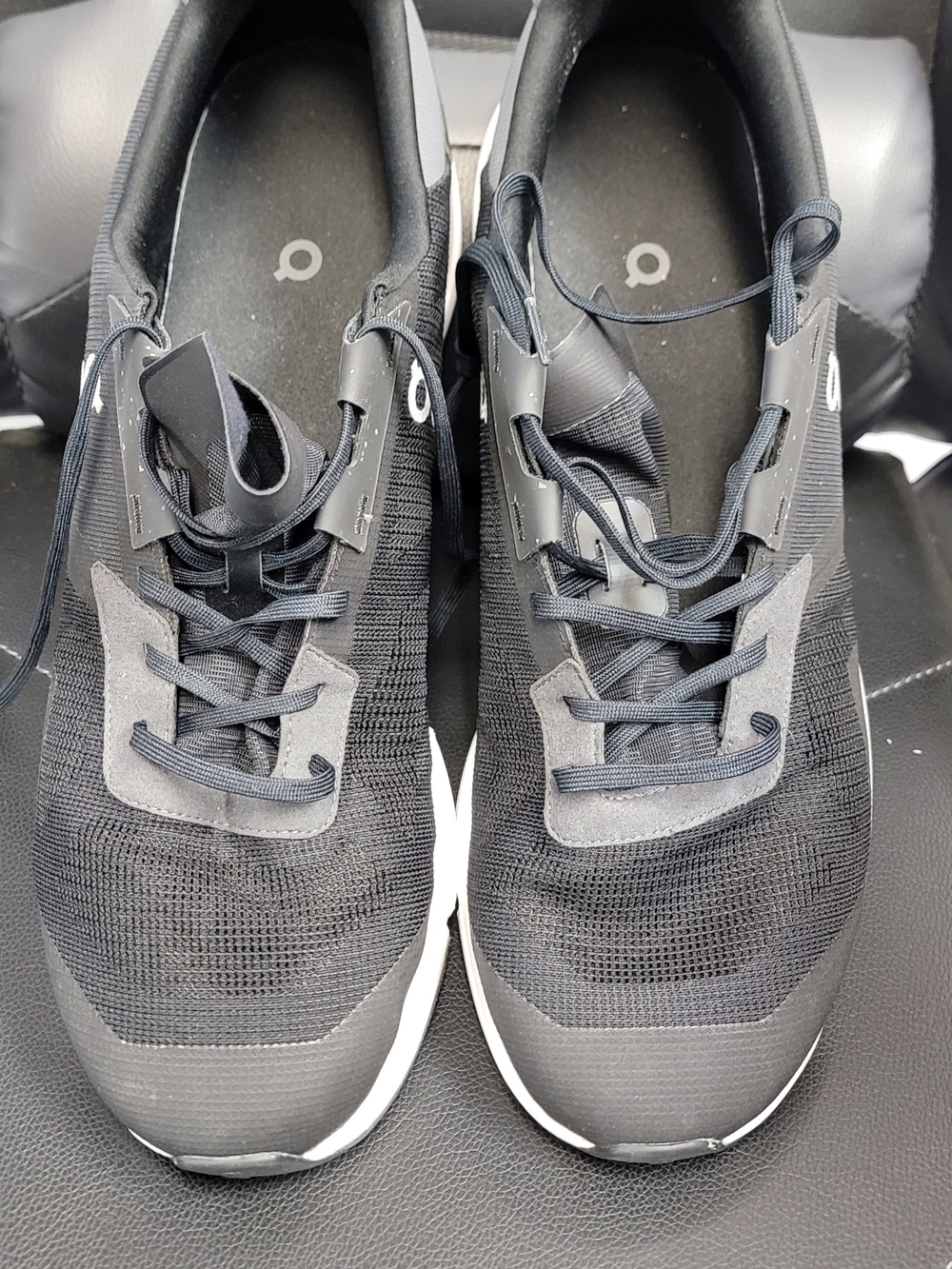 On Running Men's Black and White Running Sneakers